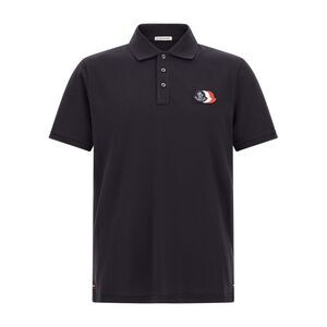 Moncler Blue Cotton Polo Men's Shirt